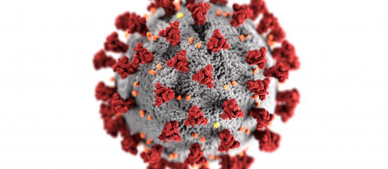 This illustration, created at the Centers for Disease Control and Prevention (CDC), reveals ultrastructural morphology exhibited by coronaviruses. Note the spikes that adorn the outer surface of the virus, which impart the look of a corona surrounding the virion, when viewed electron microscopically. A novel coronavirus, named Severe Acute Respiratory Syndrome coronavirus 2 (SARS-CoV-2), was identified as the cause of an outbreak of respiratory illness first detected in Wuhan, China in 2019. The illness caused by this virus has been named coronavirus disease 2019 (COVID-19).